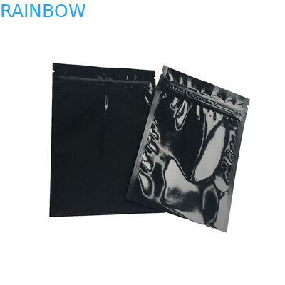 সাফ ফ্রন্ট উইন্ডো স্ট্যান্ড আপ জিপার পাউচ ফুড গ্রেড গন্ধযুক্ত প্রুফ ম্যাট ব্ল্যাক সারফেস