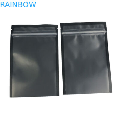 সাফ ফ্রন্ট উইন্ডো স্ট্যান্ড আপ জিপার পাউচ ফুড গ্রেড গন্ধযুক্ত প্রুফ ম্যাট ব্ল্যাক সারফেস