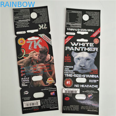 7 কে প্যান্থার যৌন বড়ি প্যাকেজিং মহিলা বর্ধিত কার্ডের ডিসপ্লে বক্স সহ কাস্টম লোগো