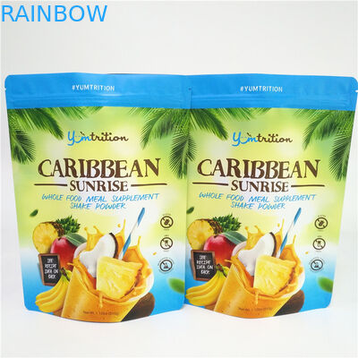 রিসার্ভেবল ফুড প্যাকেজিং অ্যালুমিনিয়াম ফয়েল ব্যাগ প্লাস্টিকের ডাইপ্যাক সাপ্লিমেন্ট পাউডার জিপার সহ