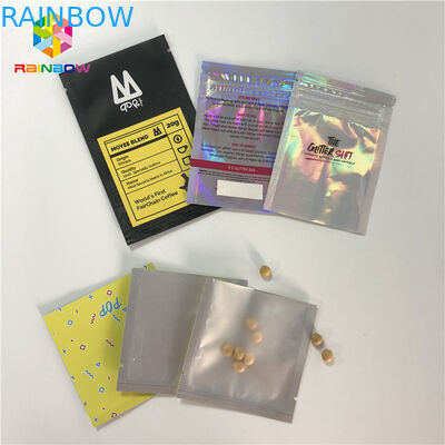 গন্ধ প্রুফ হিট সিলযুক্ত কসমেটিকস ট্যাবলেট পিলস প্যাকেজিং মিনি 3x5 ইঞ্চি সাফ করুন