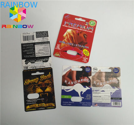 ইউভি প্রিন্টিং ফোস্কা কার্ড প্যাকেজিং সিবিডি তেল বোতল কাগজ ফোস্কা কার্ড / বৈদ্যুতিন Vape কার্তুজ