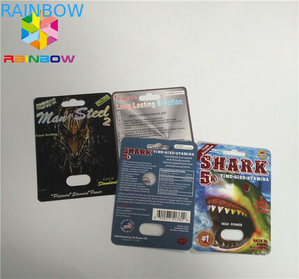 ইউভি প্রিন্টিং ফোস্কা কার্ড প্যাকেজিং সিবিডি তেল বোতল কাগজ ফোস্কা কার্ড / বৈদ্যুতিন Vape কার্তুজ