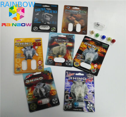 পিপি 3 ডি প্রিন্টিং প্লাস্টিক ফোস্কা কার্ড প্যাকেজিং গন্ডার 69 পিলগুলির জন্য সাধারণ আকার