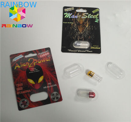 কাস্টম ব্লিস্ট কার্ড প্যাকেজিং এলিয়েন পাউডার গ্লিনো 3 ডি পেপার পিলস ক্যাপসুল প্যাক