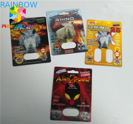 ক্যাপসুল কনটেইনার ফোস্কা কার্ড প্যাকেজিং সেক্স পিলস পাওয়ার টিলার 69 7 3 ডি 6000