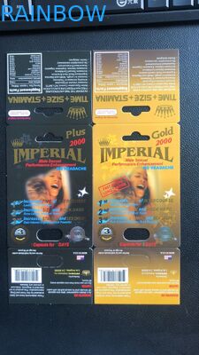 সেক্স পিলের জন্য পুরুষ পাওয়ার যৌন 3 ডি কার্ড পেপার বক্স প্যাকেজিং প্রিমিয়ার জেন 3 ডি এফেক্ট