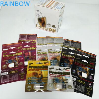 টেকসই ফোস্কা কার্ড প্যাকেজিং প্রিমিয়ার জেন পুরুষ বর্ধন বড়ি ডিসপ্লে বাক্স