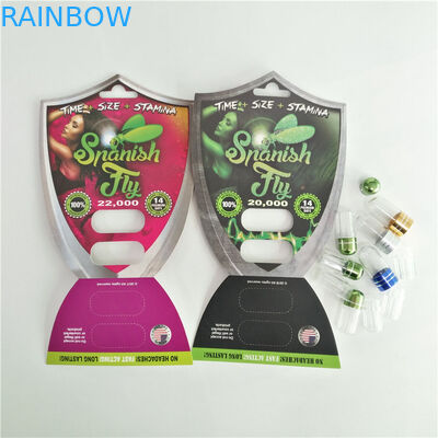 বুলেট শেপ সেক্স ইনহান্সমেন্ট পিল ক্যাপসুল প্যাকেজিং বোতল ধাতু ক্যাপ সহ