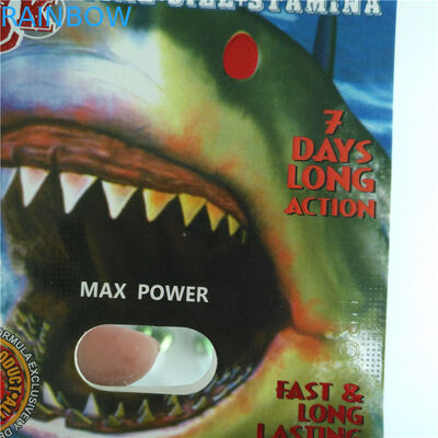 প্লাস্টিক বুলেট সহ পেপার ফোস্কা কার্ড প্যাকেজিং পুরুষ বর্ধন পিলস প্যাক