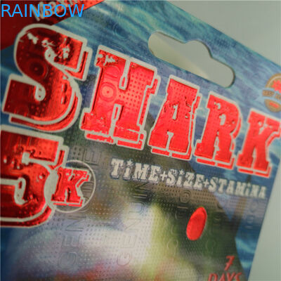 প্লাস্টিক বুলেট সহ পেপার ফোস্কা কার্ড প্যাকেজিং পুরুষ বর্ধন পিলস প্যাক