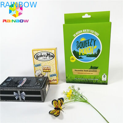 চকচকে চকচকে ই এম ডিজাইন লোগো প্রিন্ট করা কাগজ কার্ড বক্স উপহার প্রসাধনী আইল্যাশ প্যাকেজিং কার্ড বাক্স