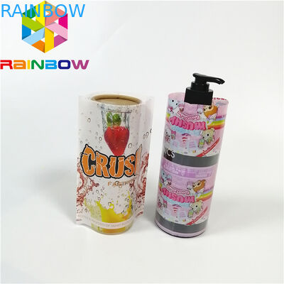 কাস্টম মুদ্রণ সঙ্কুচিত স্লিভ লেবেল প্লাস্টিক পিইটি / পিভিসি উপাদান চকচকে ল্যামিনেশন সারফেস