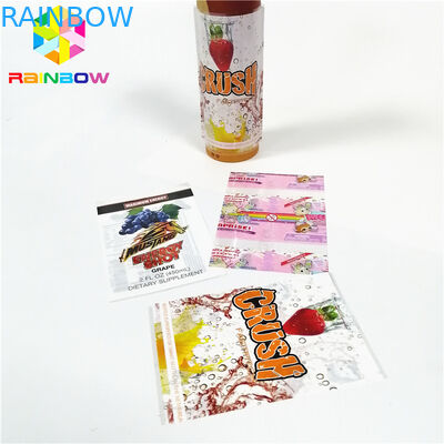 স্বচ্ছ স্তরিত পিভিসি তাপ সঙ্কুচিত হাতা, মোড়ানো বোতল স্লিভ লেবেলগুলি কাস্টমাইজড