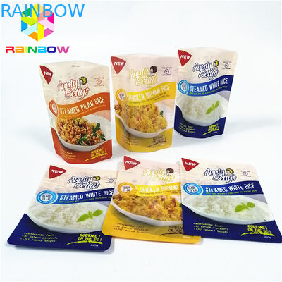 সস স্টিমড রাইস প্যাকেজিংয়ের জন্য উচ্চ টেম্প ভ্যাকুয়াম স্টোরেজ ব্যাগ স্বচ্ছ retort থলি