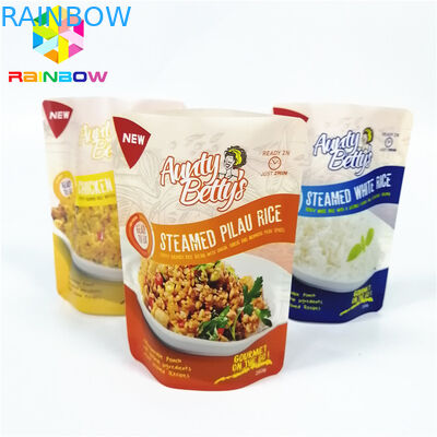 ফ্লেক্সিবল কুকিং ব্যাগ স্ট্যান্ড আপ পাউচ প্যাকেজিং ভ্যাকুয়াম সিলার কাস্টমাইজড আকার