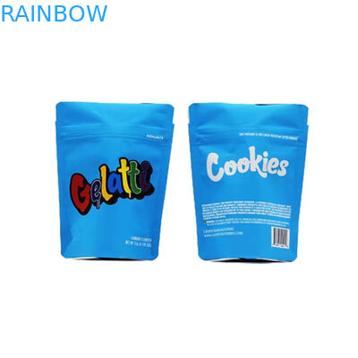 প্লাস্টিকের শিশু প্রতিরোধক স্ট্যান্ড আপ পাউচ বায়োডেগ্রেডেবল ফুল প্যাকেজিং ব্যাগ 3.5g আকার Size