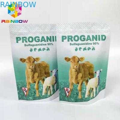 50 গ্রাম 100 গ্রাম জিপ লক ব্যাগ 20% অক্সিটেট্রাইসাইক্লিন দ্রবণীয় পাউডার অ্যানিমাল ড্রাগ প্যাকেজিং