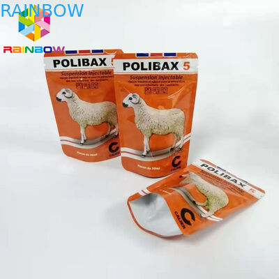 নীচে গোসেট অ্যালুমিনিয়াম ফয়েল পাউচ, কুকুরের খাদ্য প্যাকেজিং পুনরীক্ষণযোগ্য অ্যানিমাল ফিড ব্যাগ