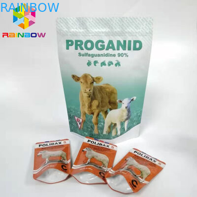 প্লাস্টিক স্ট্যান্ড আপ ফয়েল পাউচ প্যাকেজিং অ্যানিমাল ফিড ব্যাগগুলি জিপার শীর্ষ উইন্ডো সহ