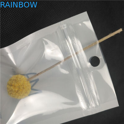 স্বচ্ছ সামনের চকচকে চকচকে প্লাস্টিক জিপার নেকলেস জুয়েলারী প্যাকিং পাউচ করে