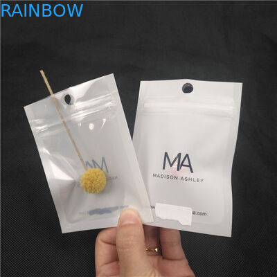 স্বচ্ছ সামনের চকচকে চকচকে প্লাস্টিক জিপার নেকলেস জুয়েলারী প্যাকিং পাউচ করে