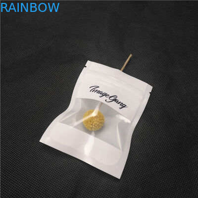 স্বচ্ছ সামনের চকচকে চকচকে প্লাস্টিক জিপার নেকলেস জুয়েলারী প্যাকিং পাউচ করে