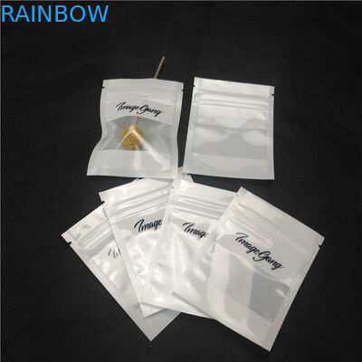 স্বচ্ছ সামনের চকচকে চকচকে প্লাস্টিক জিপার নেকলেস জুয়েলারী প্যাকিং পাউচ করে