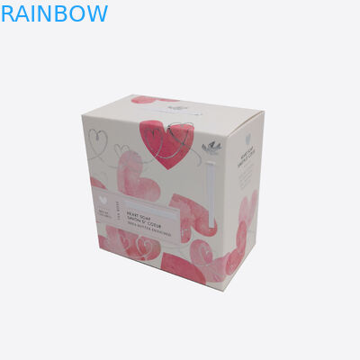 কসমেটিক / সাবান / ফুড কুকিজ উপহারের জন্য ভাঁজযোগ্য ডিসপ্লে পেপার বক্স প্যাকেজিং হোয়াইট কার্ডবোর্ড