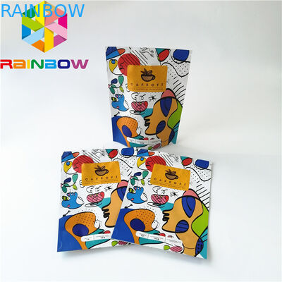 জিপলক প্লাস্টিকের পাউস প্যাকেজিং, পুনরায় ব্যবহারযোগ্য অ্যালুমিনিয়াম ফয়েল কফি ব্যাগ স্ট্যান্ড আপ করুন