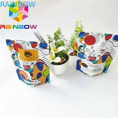 জিপলক প্লাস্টিকের পাউস প্যাকেজিং, পুনরায় ব্যবহারযোগ্য অ্যালুমিনিয়াম ফয়েল কফি ব্যাগ স্ট্যান্ড আপ করুন