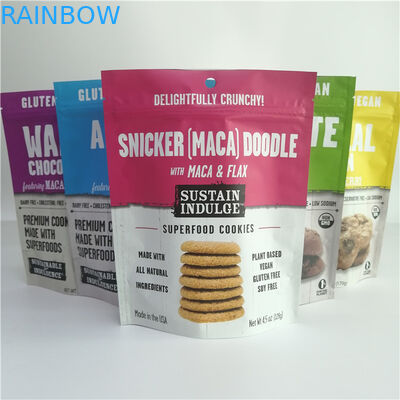 প্রোটিনের জন্য 200 গ্রাম অ্যালুমিনিয়াম জিপার স্ট্যান্ড আপ পাউচগুলি কাস্টম গ্র্যাভুর প্রিন্টিং প্যাকিং