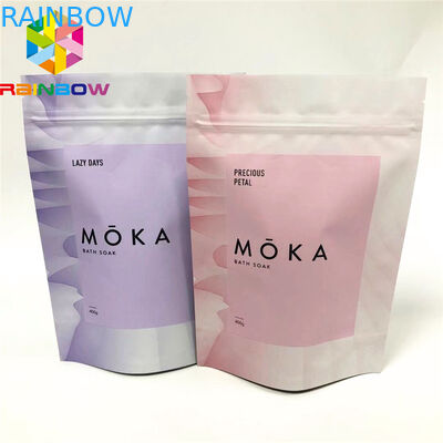 ম্যাট ফিনিশ সিবিডি বাথ সল্ট প্লাস্টিকের পাউচস প্যাকেজিং অ্যালুমিনিয়াম ফয়েল খাবারের জন্য পুনরায় গবেষণাযোগ্য