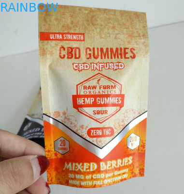 ডিজিটাল প্রিন্টিং এয়ারটাইট জিপ লক ব্যাগ অ্যালুমিনিয়াম ফয়েল সিবিডি গামি ছোট পাউচ