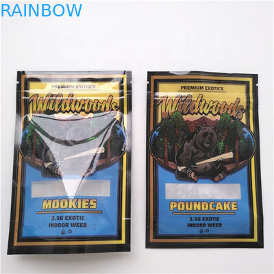 ভোজ্য ভেষজ ধূপ ব্যাগগুলি মেডিকেল মারিজুয়ানা প্যাকেজ 4x6 ​​পরিষ্কার উইন্ডো সহ ইঞ্চি