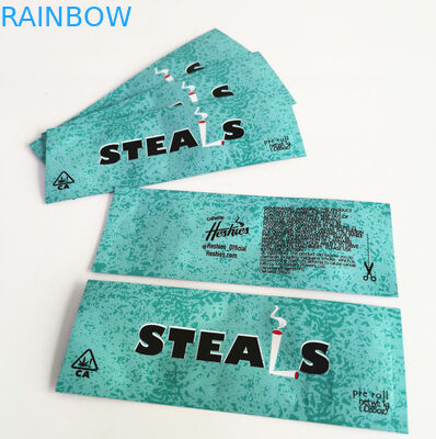 সিবিডি আগাছা গাঁজার জন্য থ্রি সাইড সিল প্লাস্টিকের পাউচিজ প্যাকেজিং জিপার শীর্ষ ব্যাগ