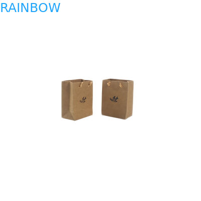 ডাইপ্যাক স্ট্যান্ড আপ পাউচ ছোট হস্তনির্মিত ক্রাফ্ট পেপার ব্যাগ হ্যান্ডেলের সাথে পুনর্ব্যবহারযোগ্য