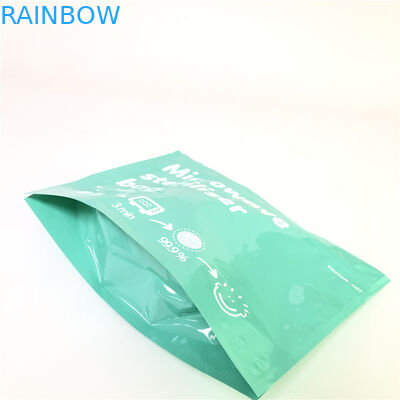 জিপার মাইক্রোওয়েভ ব্যাগগুলি স্ট্যান্ড আপ করুন কাস্টম প্রিন্টিং বায়োডেগ্রেডেবল 120-180 মাইকের পুরুত্ব