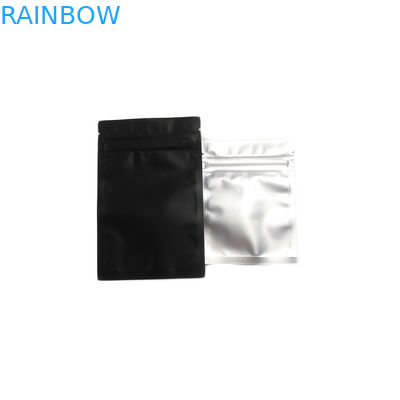 হিট সিল কাস্টম প্রিন্টেড প্লাস্টিক ব্যাগ অ্যালুমিনিয়াম ফয়েল সাচেট ম্যাট ব্ল্যাক জিপলক