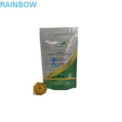 ইকো বন্ধুত্বপূর্ণ চা ব্যাগ প্যাকেজিং পাউচ ব্যাগ প্যাকিং মাইলার জিপার লক সহ স্ট্যান্ড আপ করুন