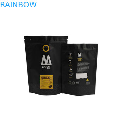 নীচে দাঁড়ান গসেট ব্যাগ টিন টাই কফি সিম প্যাকিং পাউচ কাস্টম ভালভের সাথে