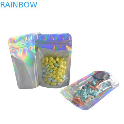 জিপলক সহ থ্রি সাইড সিল স্নাক ফুড প্যাকেজিং ব্যাগ ল্যামিনেশন প্লাস্টিকের উপাদান