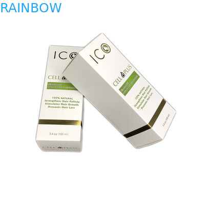 হোয়াইট পিচবোর্ড কসমেটিক হট স্ট্যাম্পিং পেপার বক্স প্যাকেজিং