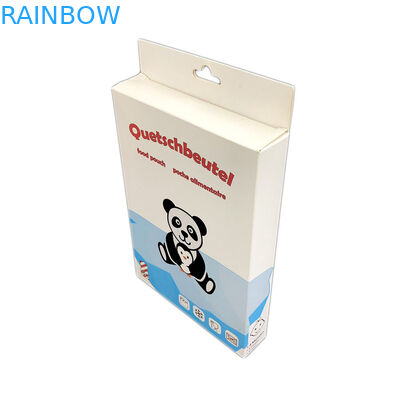 ভাঁজযোগ্য হ্যাঙ্গার হোল 350g পিচবোর্ডের কাগজ প্যাকেজিং বক্স