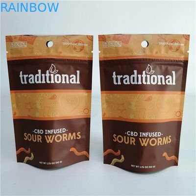 অ্যালুমিনিয়াম ফয়েল আগাছা কুকি সিবিডি 3x4 স্ট্যান্ড আপ জিপার ব্যাগ