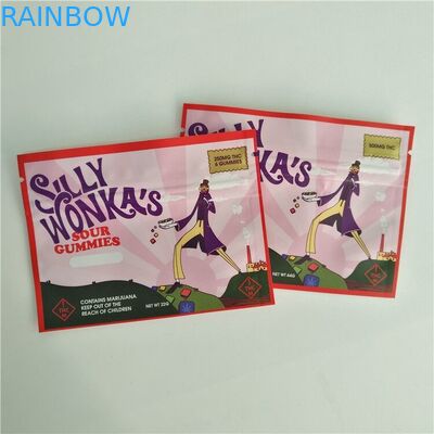 গ্র্যাভুরে প্রিন্টিং ফ্ল্যাট 3.5 জি চাইল্ড প্রুফ জিপলক ব্যাগ