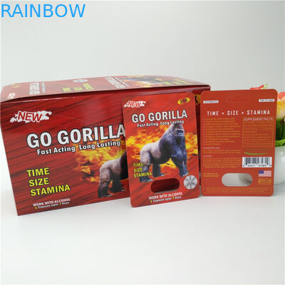 12 মিমি ক্যাপ গন্ডার পুরুষ পিলস 3 ডি কার্ড ফোস্কা কার্ড প্যাকেজিং