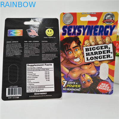 সিএমওয়াইকি রঙ স্বনির্ধারিত প্লাস্টিকের বড়ি পেপার প্যাকেজিং কার্ড