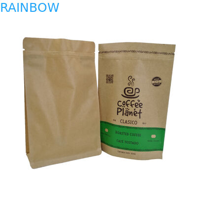 আর্দ্রতা প্রুফ কুকিগুলি ক্র্যাফ্ট পেপার পাউচ স্ট্যান্ড আপ করুন