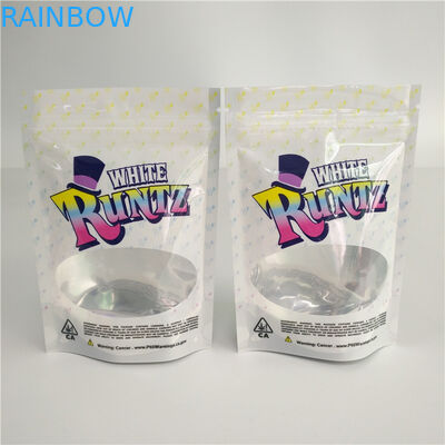 3.5 জি 7 জি 14 জি হলোগ্রাফিক ফিল্ম স্ট্যান্ড আপ পাউচ প্যাকেজিং